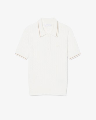 티핑 케이블 스웨터 폴로 셔츠