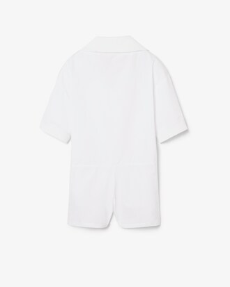 여성 코튼 포플린 숏 점프수트