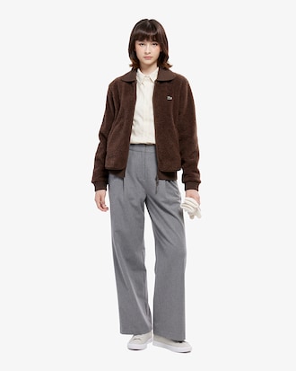 세미와이드 플란넬 턱팬츠