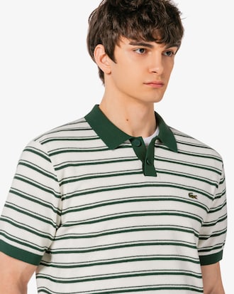 멀티 스트라이프 부클 믹스 반팔 스웨터 폴로 셔츠