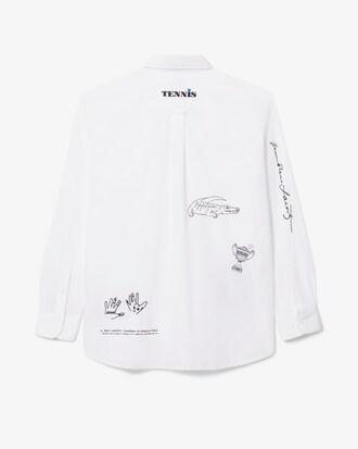 루즈핏 코튼 그래픽 셔츠