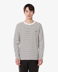 스웨터라이크 긴팔 스트라이프 티셔츠
