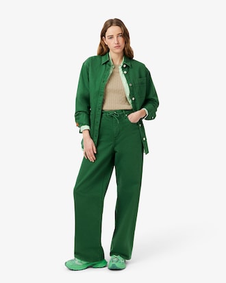 가먼트 다잉 케이블 반팔 스웨터