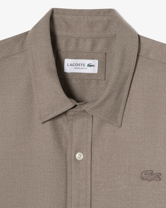 플란넬 솔리드 셔츠