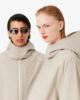 유니섹스 라미네이티드 후드 집업 재킷