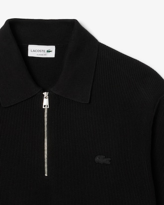 울코튼 반집업 카라 스웨터