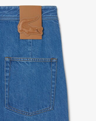 여성 라운드 레그 코튼 데님 팬츠