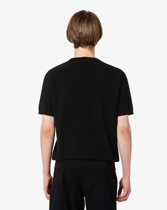 솔리드 반팔 크루넥 스웨터