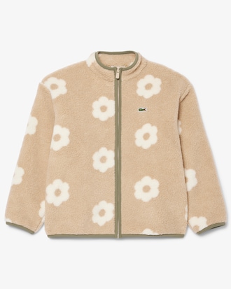 패턴 플리스 집업