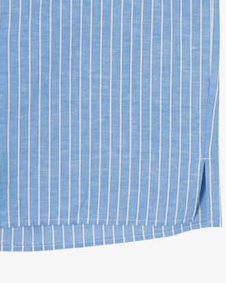 코튼 린넨 크롭 셔츠