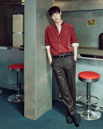 코듀로이 솔리드 셔츠