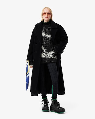 오가닉 울 크록 자카드 스웨터