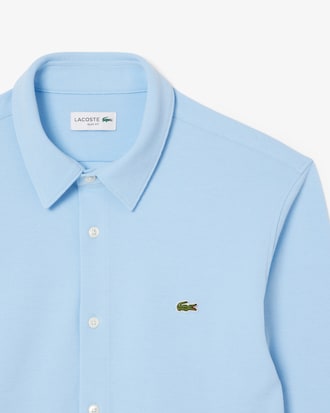 슬림핏 저지 솔리드 셔츠