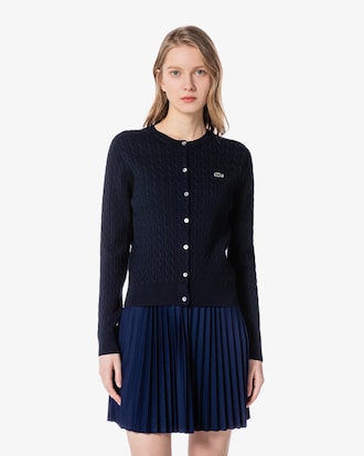 케이블 긴팔 가디건