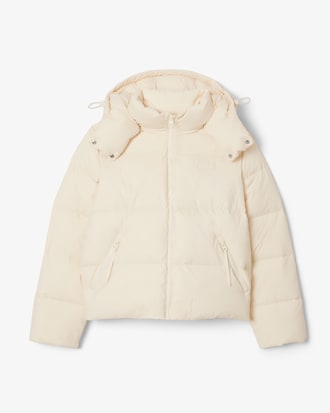 후드 숏 다운 점퍼