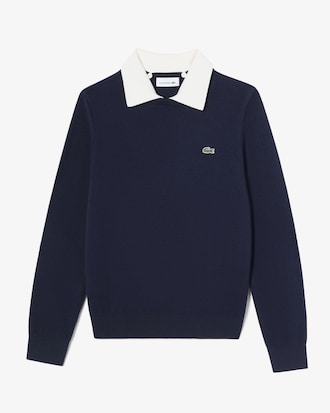 카라 탈부착 크루넥 스웨터