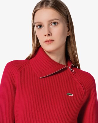 사선 하프짚업 스웨터