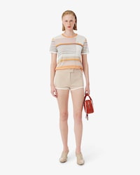 여성 샤이니 인터록 테니스 미니 숏츠