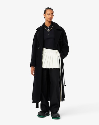 버진울 플리츠 미니 스커트