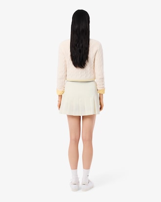 로고밴딩 플리츠 미니스커트
