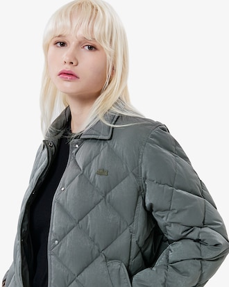 다이아퀼팅 경량 카라 다운