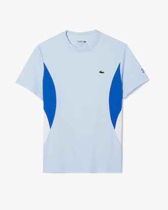 노박 부분 배색 반팔 티셔츠