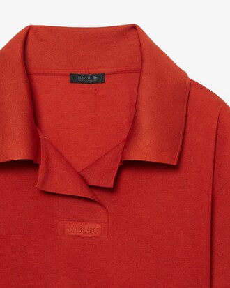 여성 실크 피케 언발란스 폴로 드레스