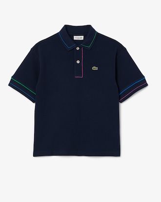 키즈 컬러 파이핑 반팔 폴로