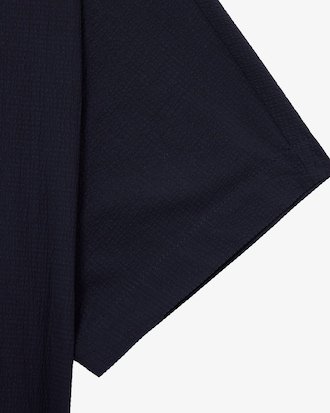 벨트형 반팔 셔츠 드레스