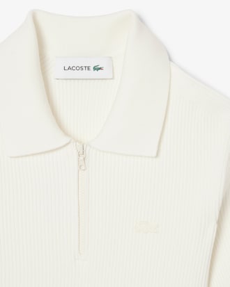 3D 립조직 반팔 폴로 드레스