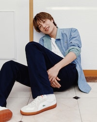 남성 Baseshot Pro 레더 스니커즈