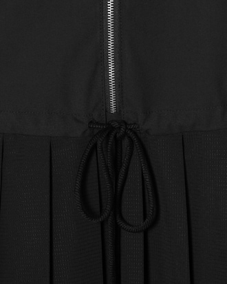 카라 반팔 우븐 드레스