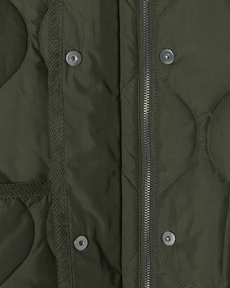 크롭 웨이브 퀼팅 점퍼