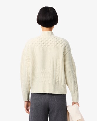 아란 케이블 터틀넥 풀오버