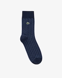 남성 L로고 자카드 패턴 중목 양말