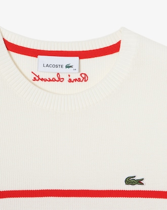 스트라이프 반팔 스웨터