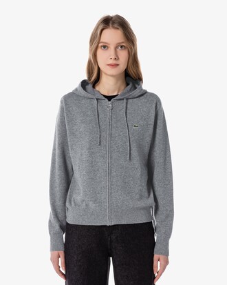 울 후드집업 스웨터