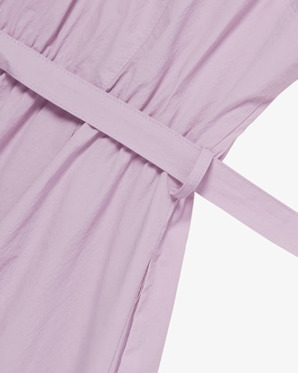 플레어 반팔 셔츠 드레스