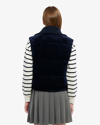 스웨터 카라 다운베스트