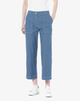 린넨혼방 크롭 팬츠