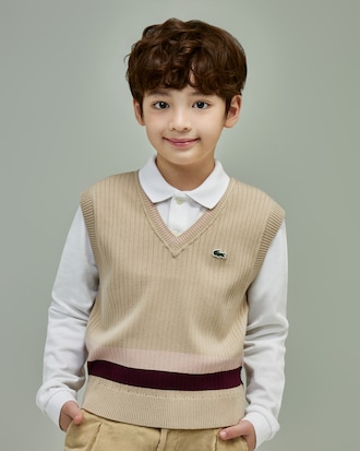 키즈 V넥 스웨터