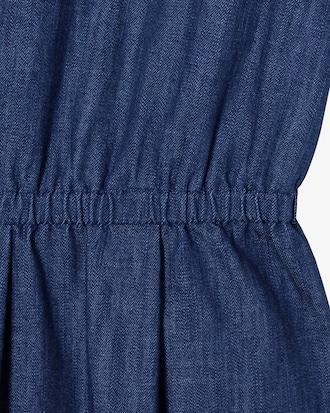 데님라이크 반팔 셔츠 드레스