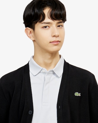 피케 V넥 가디건