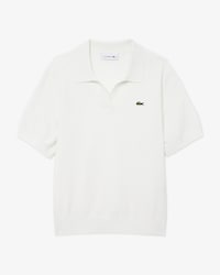 오픈카라 피케 스웨터 폴로 셔츠