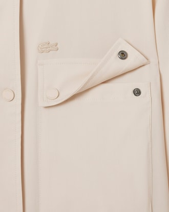 울 블렌드 하이 플랩 칼라 오버사이즈 셔츠