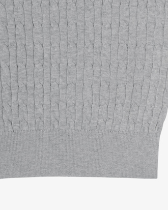 케이블 반팔 스웨터 폴로 셔츠