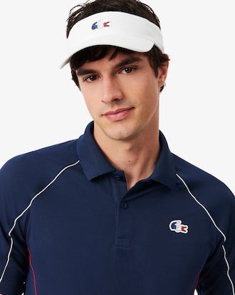 테니스 Tricolor 반팔 폴로 셔츠