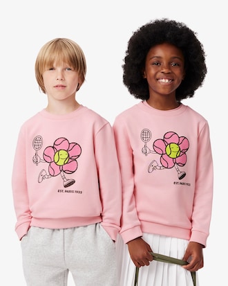 테니스공 그래픽 긴팔 스웻셔츠