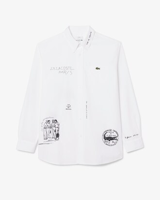 루즈핏 코튼 그래픽 셔츠