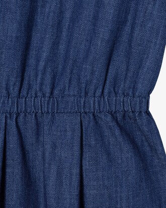 데님라이크 반팔 셔츠 드레스